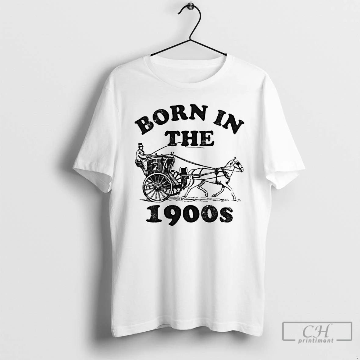 Classic Born In The 1900s Horse Drawn Carriage Ornaments T Shirts