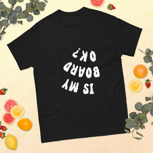 Skate board, surf board, and snow board funny Men's classic tee