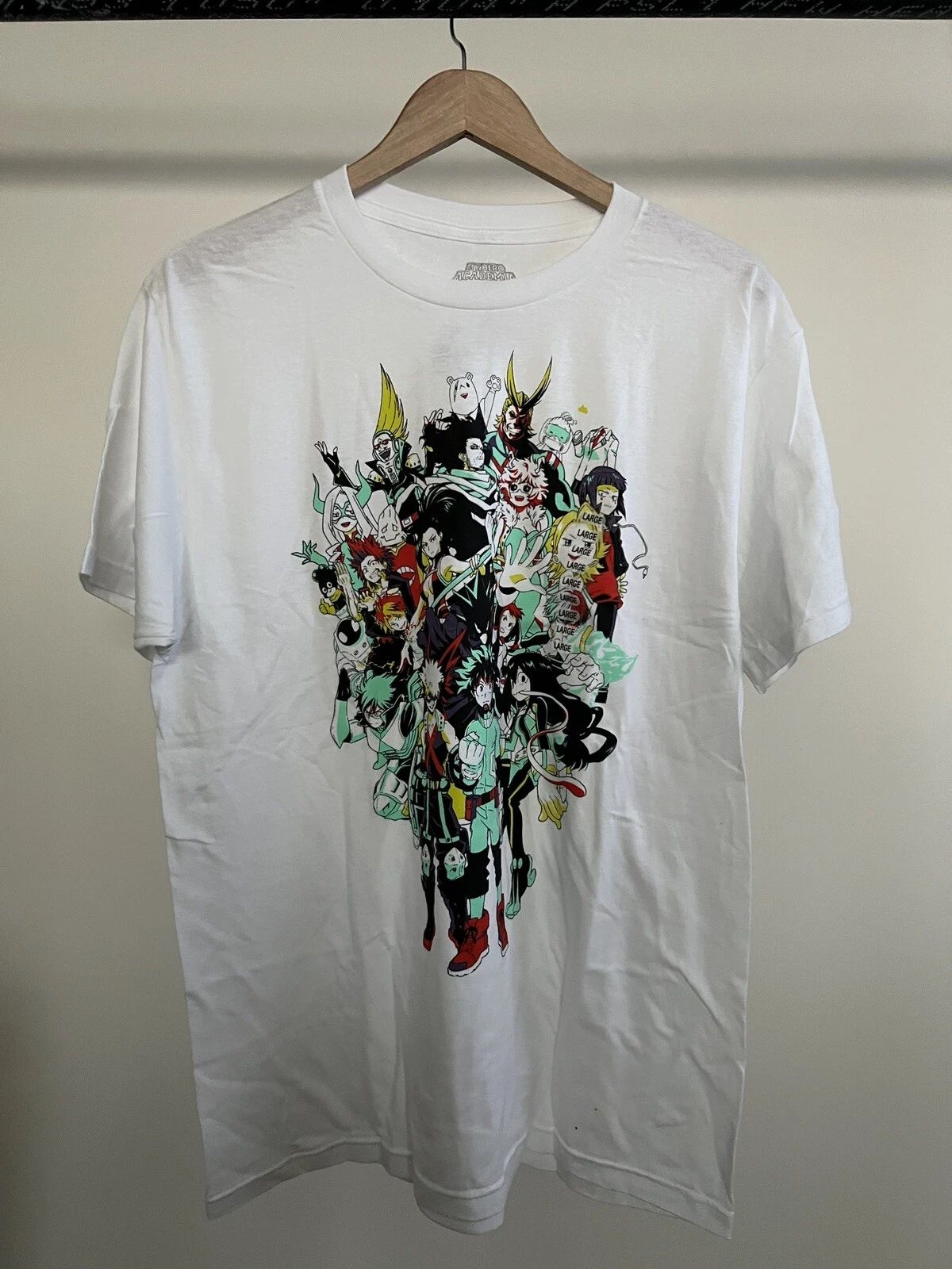 My Hero Academia Shirt Mens Medium White Heroes Class Funimation Anime Manga New