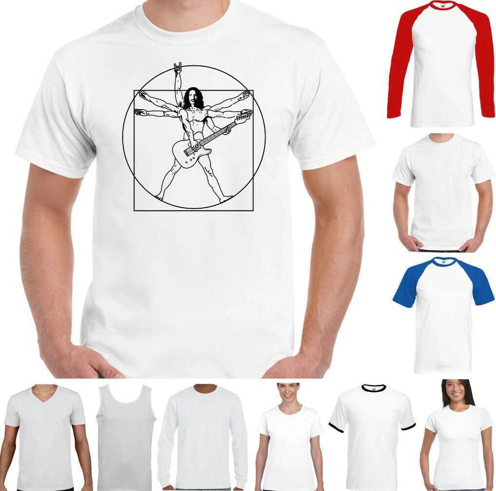 Frank Zappa T-Shirt Vitruvian Funny Guitar Rock Music Electric Band Top Unisex