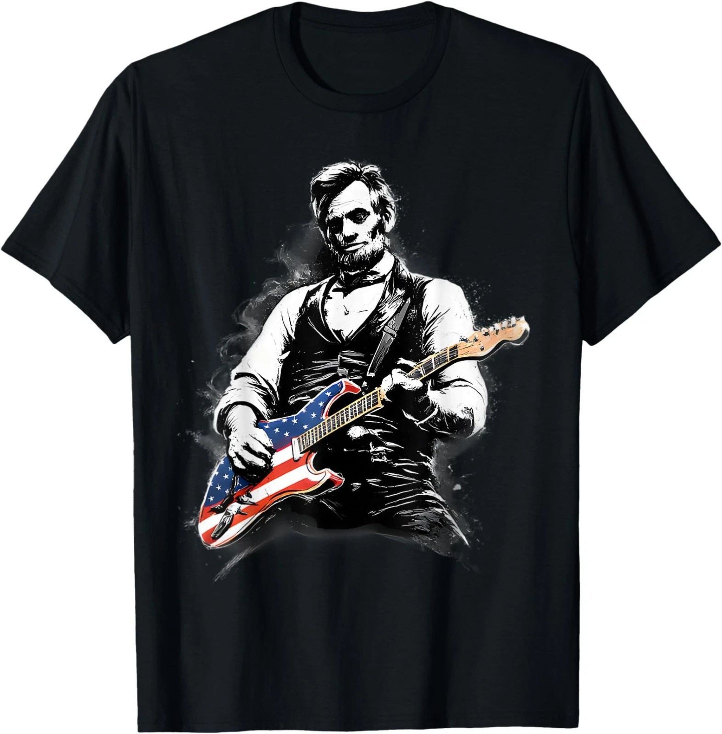 Abraham Lincoln Abe Lincoln Playing Guitar T-Shirt