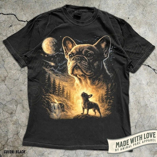 French Bulldog Howling To The Moon  Vintage Graphic Dog Lover T-Shirt S-3XL
