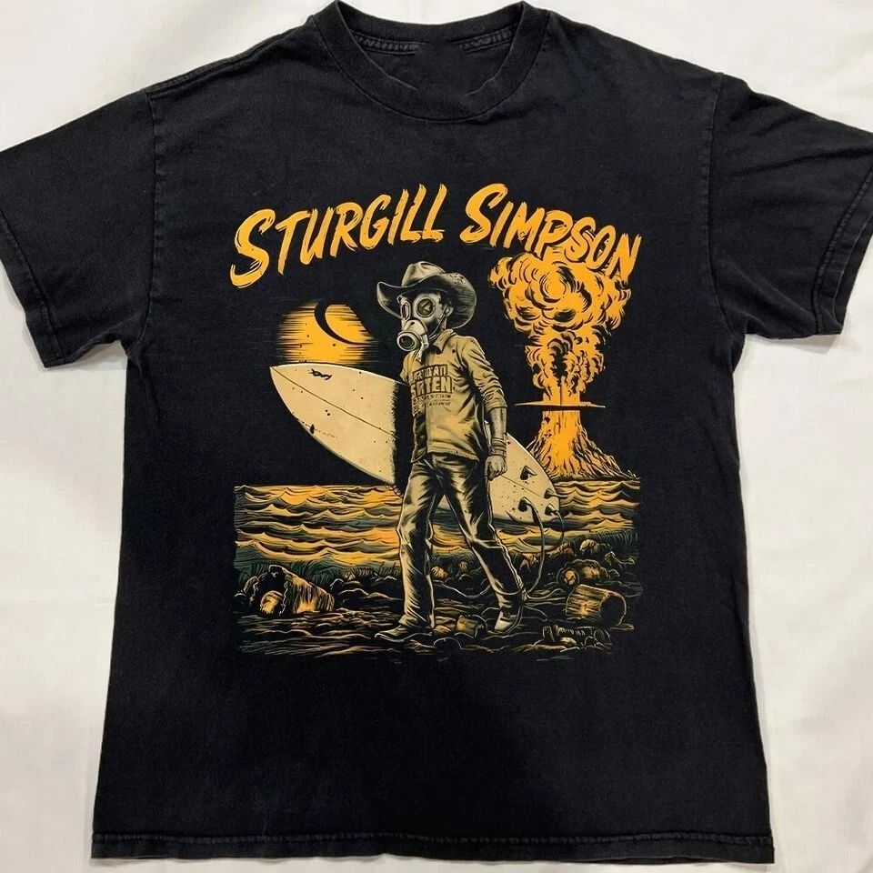 Vtg Sturgill Simpson T Shirt Short Sleeve Cotton Black All Size For Men TR446
