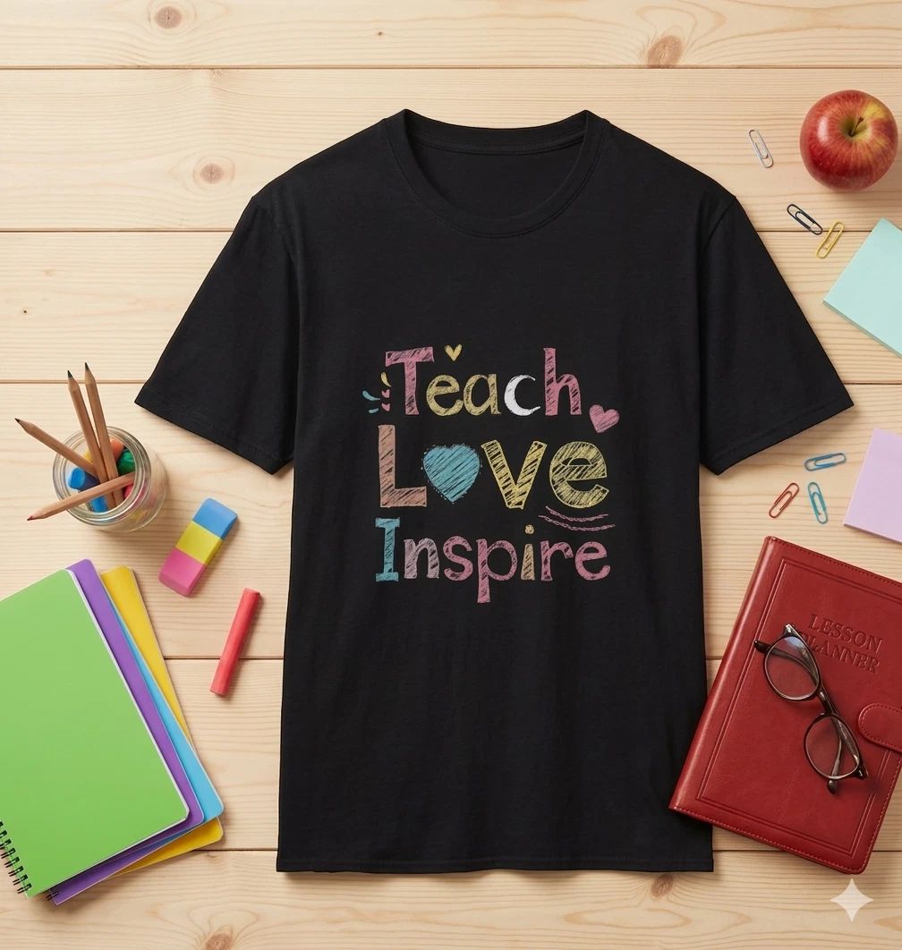 Teach Love Inspire Teacher T-Shirt  | Inspirational Teacher Gift