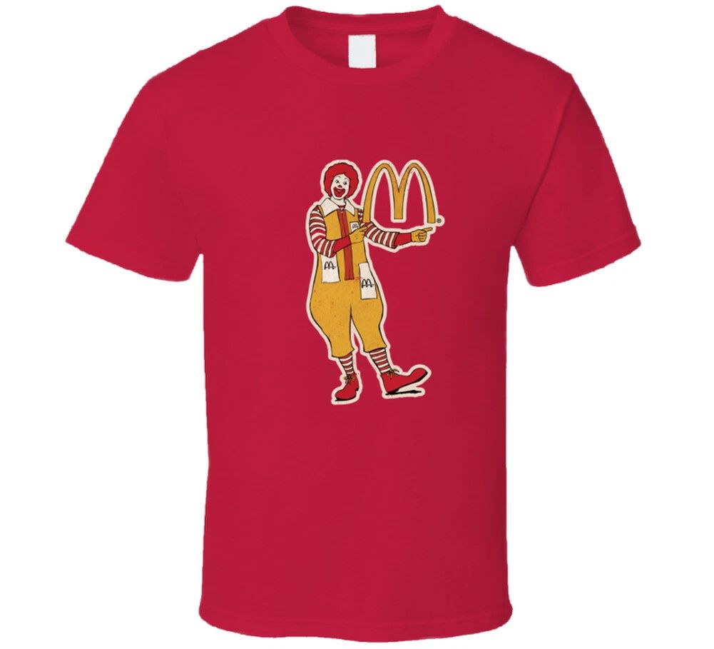 Ronald Mcdonald, T-shirt, Mcdonalds, Clown, Restaurant, Retro,