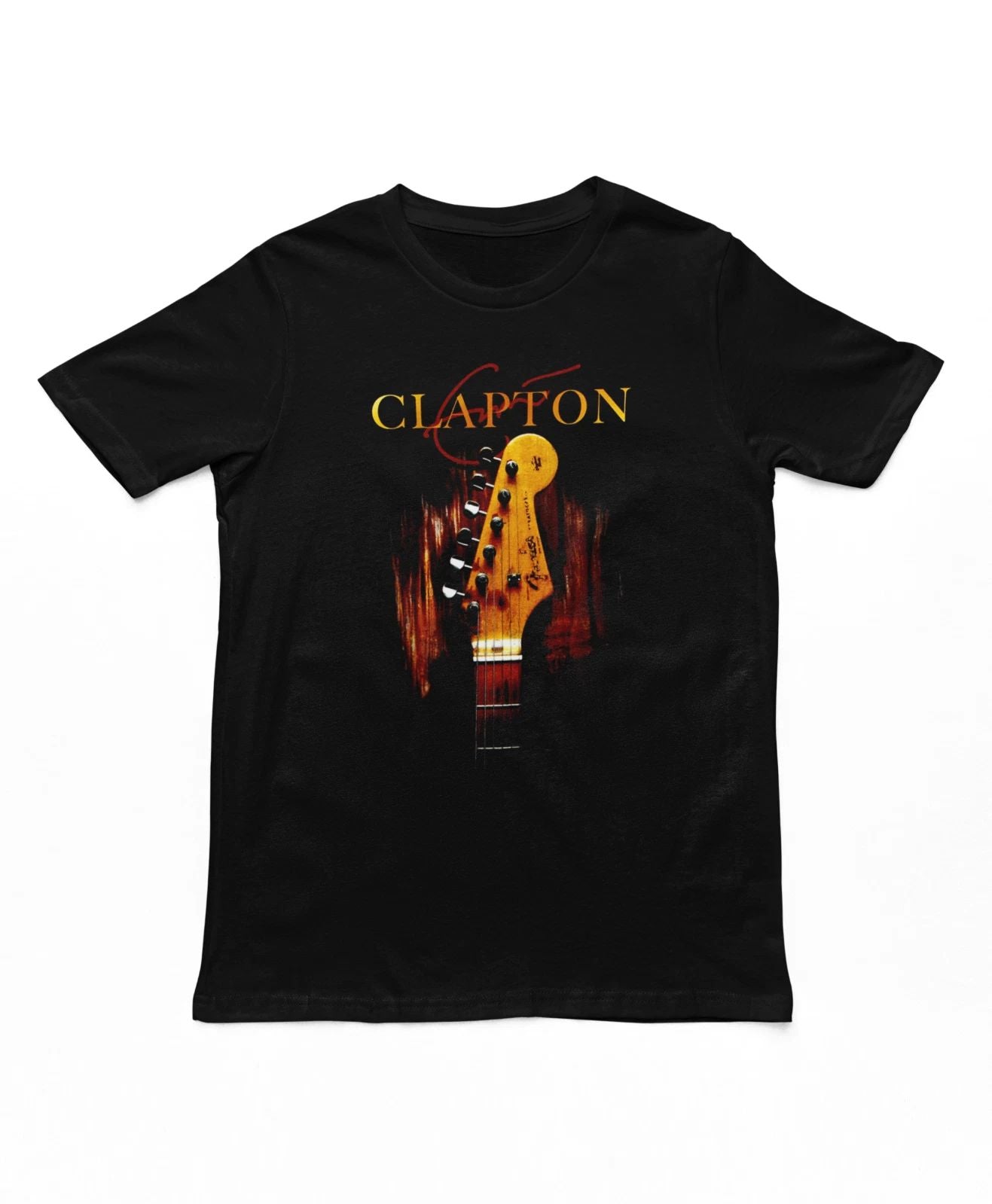 Eric Clapton Classic Guitar Mens T Shirt Music Classic Band Rock Tee New Black