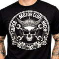 Viking Skull T Shirt Biker Motor Club Racer Soul Wrench Graphic Tee Rider Gift