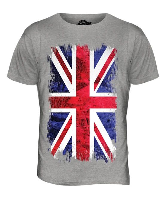 UNION JACK GRUNGE FLAG MENS T-SHIRT TEE TOP UK GB GREAT BRITAIN UNITED KINGDOM