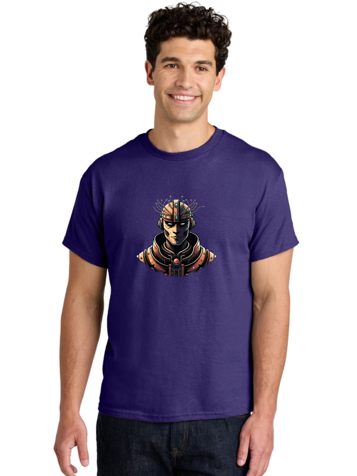 Cyborg Mens Graphic Tee, 100% Cotton, Casual Summer Wear