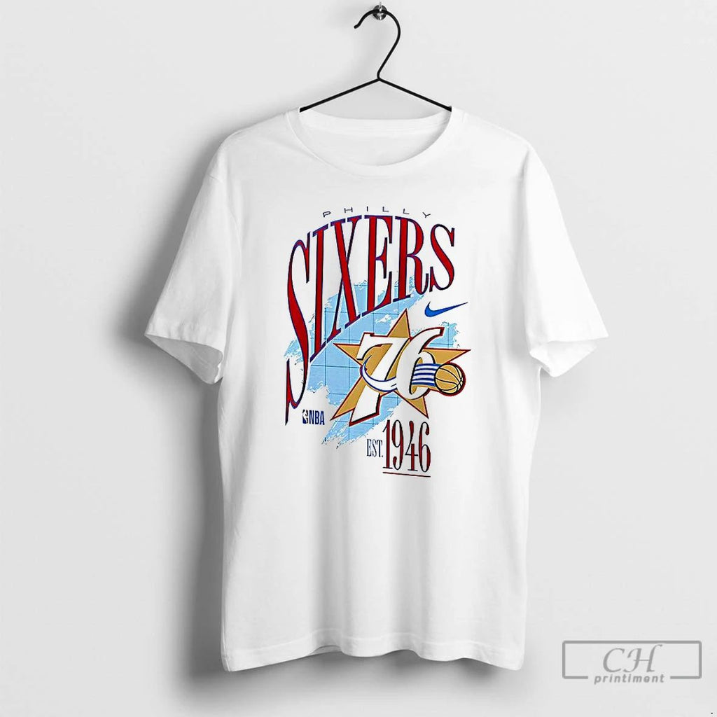 Classic Philadelphia 76ers Nba Est 1946 Classic Map T Shirts