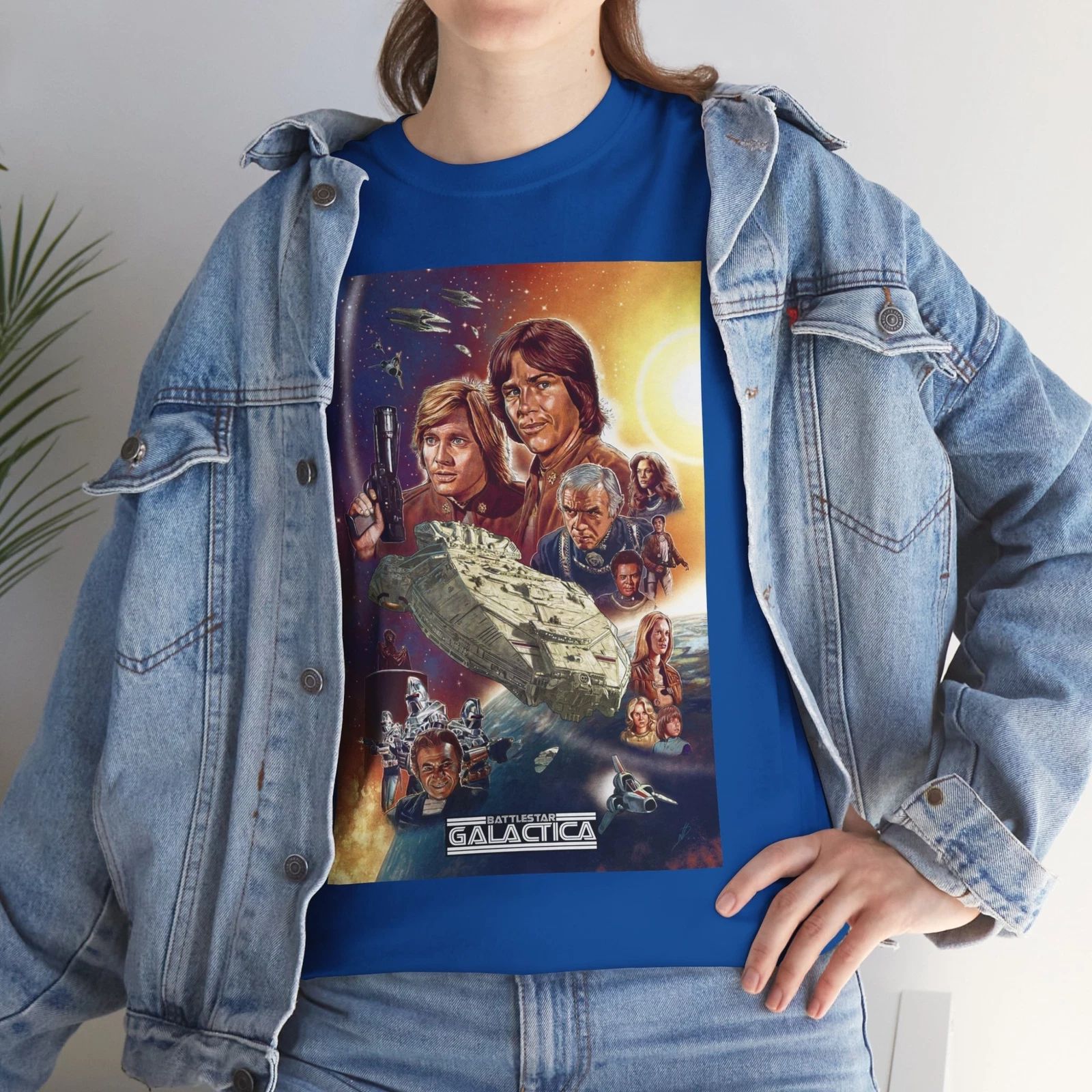 Battlestar Galactica TV Series (1978) T-Shirt Science Fiction Spaceship