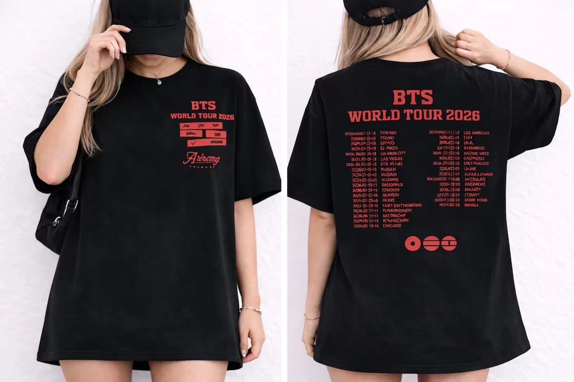 Global Kpop Tour Style Graphic T Shirt Vintage Washed Concert Fan Tee Gift