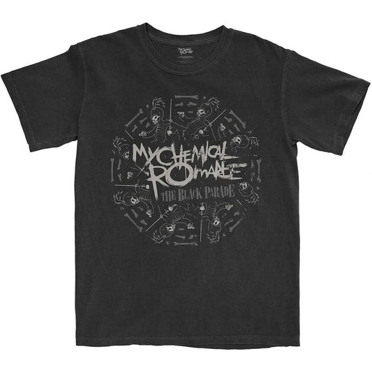 My Chemical Romance T-Shirt MCR March Circle Rock Band Official New Black