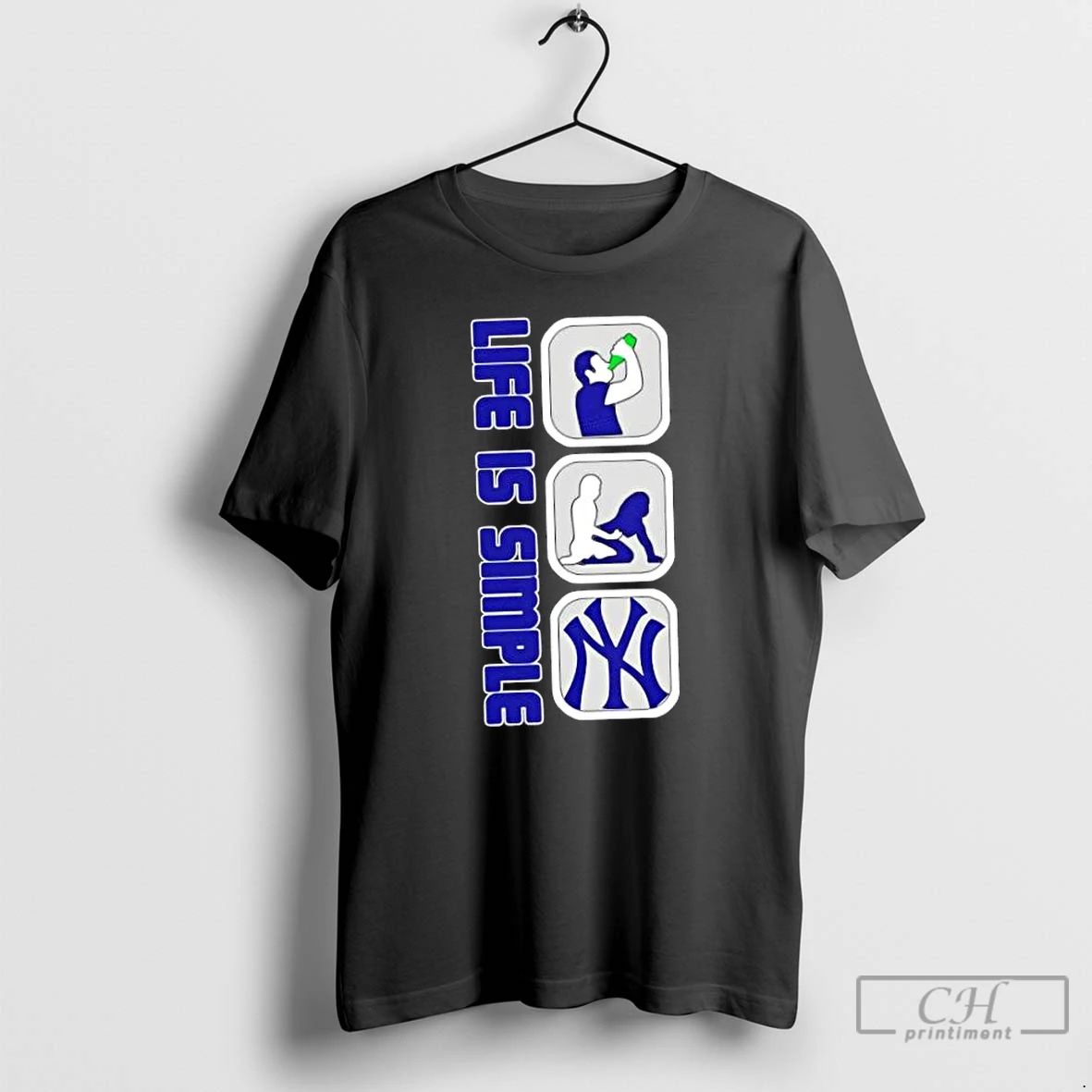Classic New York Yankees Baseball Life Is Simple T Shirts