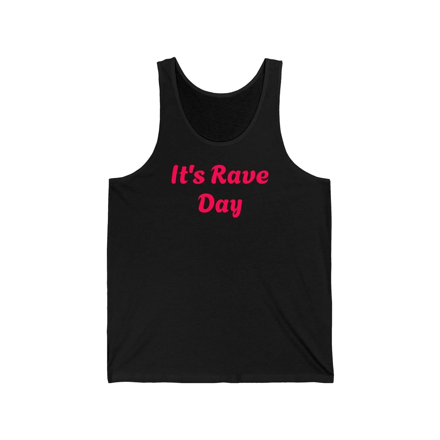 It's Rave Day Vest / Tank Top Neon text Party Festival Shirt