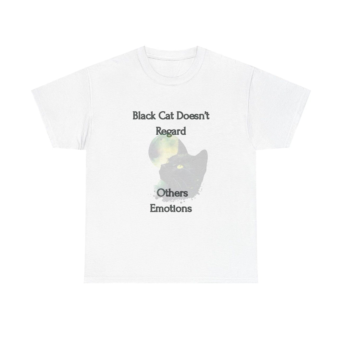 Black Cat Emotions Unisex Tee Cat Lover Gift Funny Cat Shirt