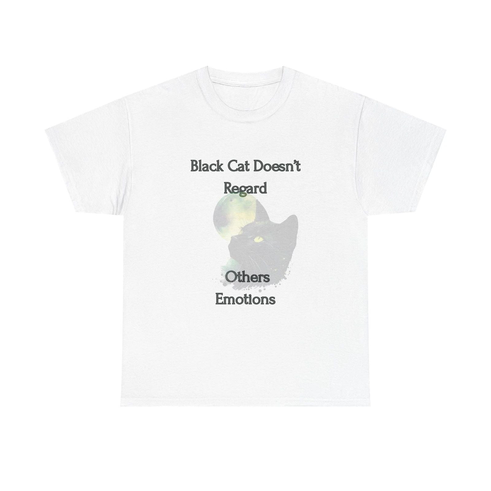 Black Cat Emotions Unisex Tee Cat Lover Gift Funny Cat Shirt
