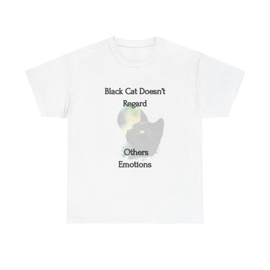 Black Cat Emotions Unisex Tee Cat Lover Gift Funny Cat Shirt