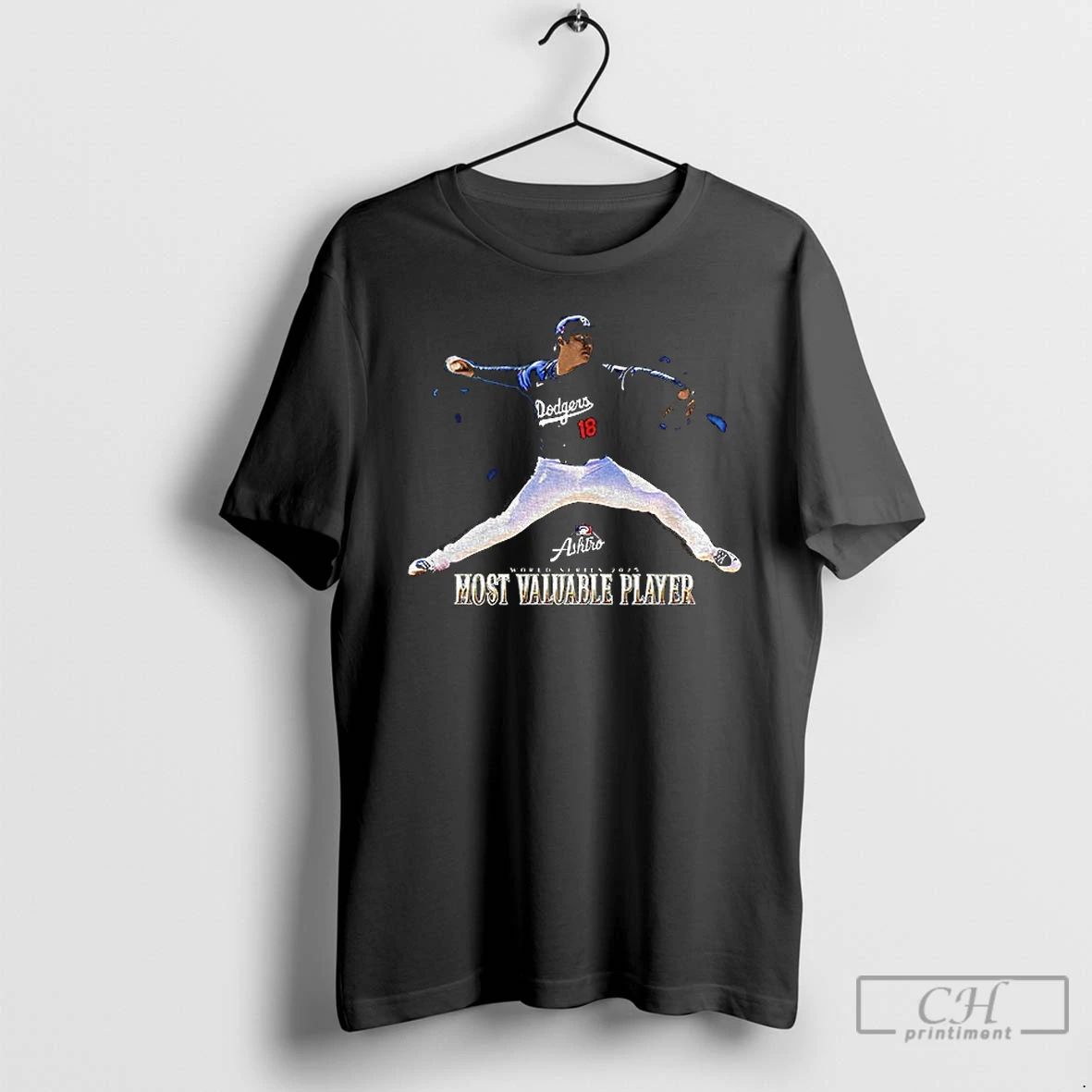 Premium Yoshinobu Yamamoto Baseball Throw Los Angeles Dodgers World Series Most Valuable Player T Shirts