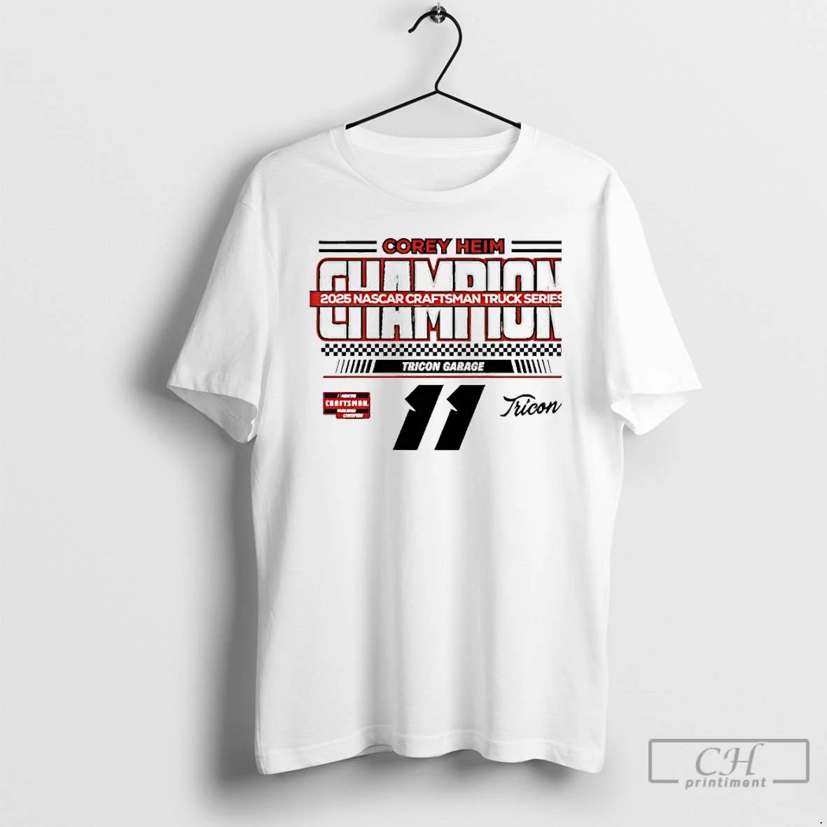 Premium Corey Heim Checkered Flag Sports 2025 Nascar Craftsman Truck Series Champion T Shirts