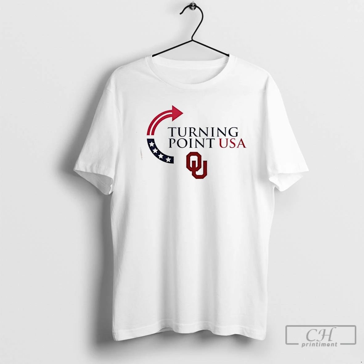 Premium Oklahoma Sooners X Freedom Turning Point Usa Charlie Kirk 2 Sided T Shirts