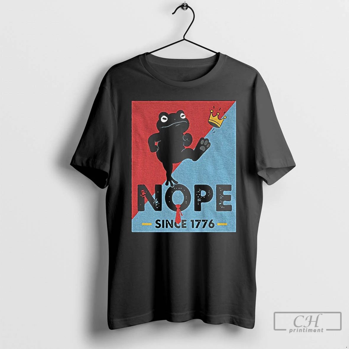 Classic Portland Frog Nope Since 1776 No Kings In America 4th July Political T Shirts