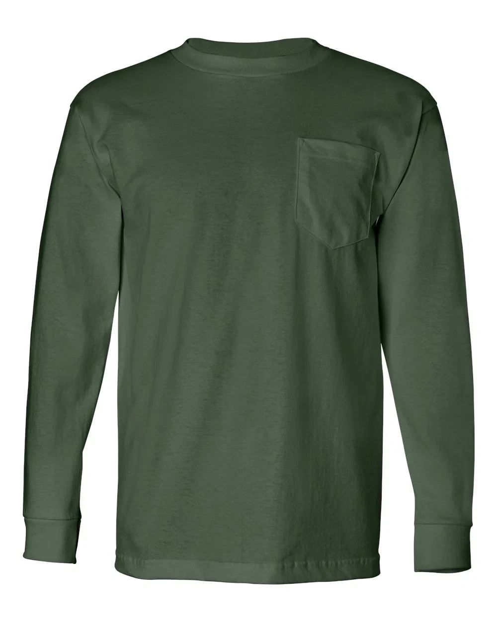 Bayside - 8100 USA-Made Long Sleeve Pocket T-Shirt - 2XL