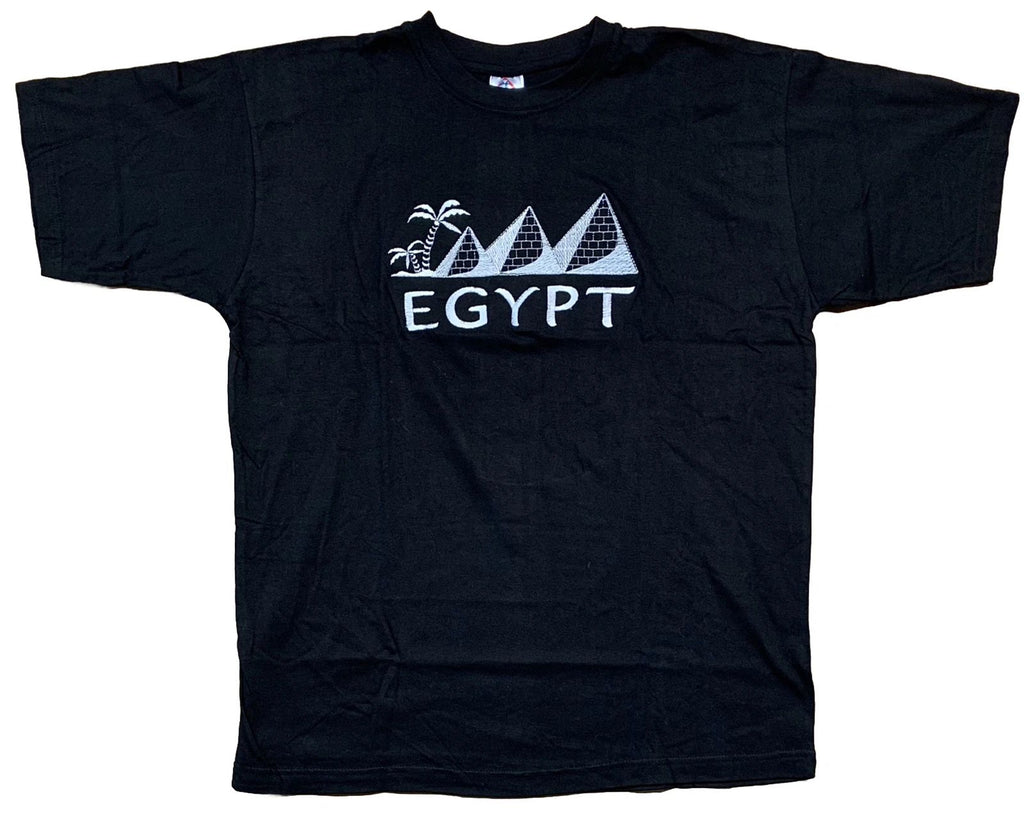 Egypt Pyramids Palm Trees Made In Egypt T-shirt Size XL Black Runs A Bit Small