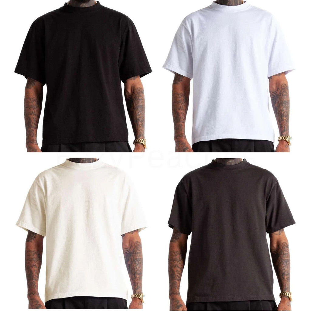 Shaka Wear Max Heavyweight S-2XL Cropped T-Shirt Plain Blank Tee 100% USA Cotton