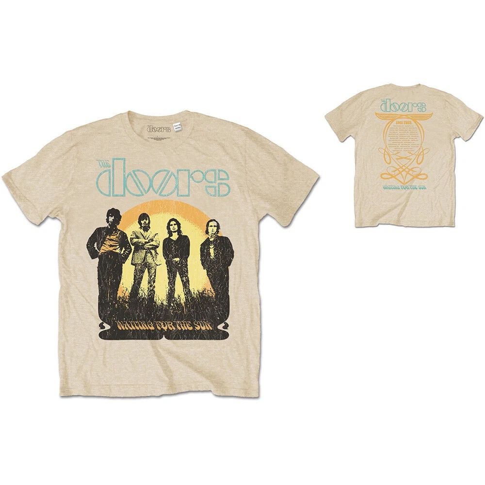 The Doors Waiting For The Sun 1968 Tour Official Merchandise T-Shirt Sand New