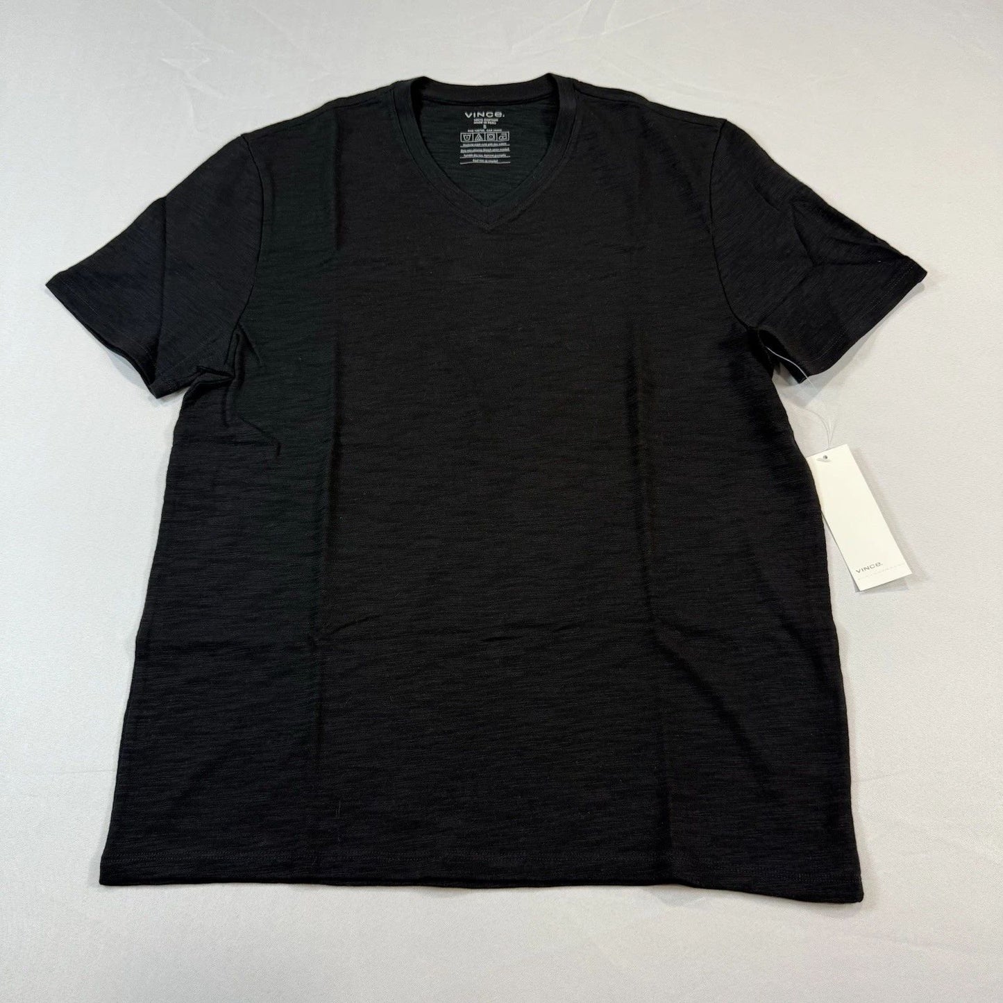 Vince Slub Cotton V-neck Designer T-Shirt Size Small NWT $65