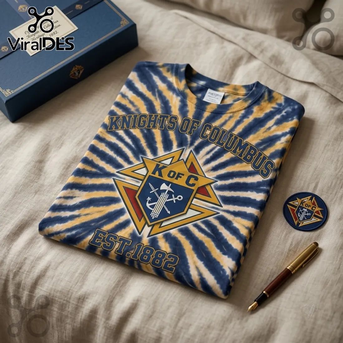 Knights of Columbus EST1882 Tie Dye T-Shirt