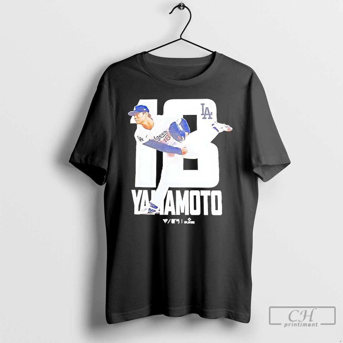 Premium Yamamoto Number 18 Pitcher For The Los Angeles Dodgers T Shirts