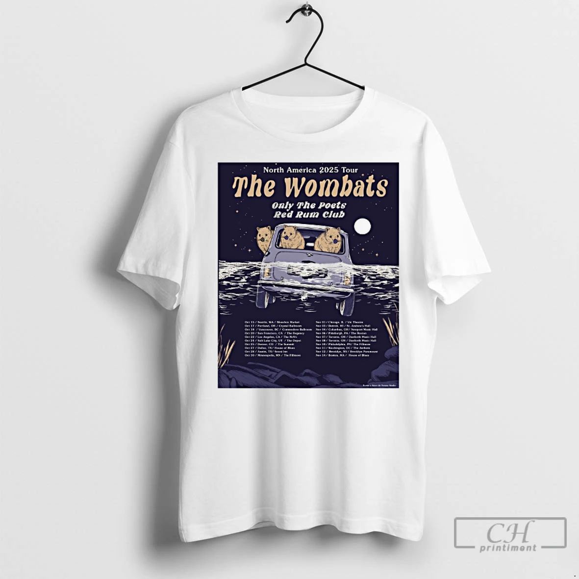 Premium The Wombats North America 2025 Tour Only The Poets And Red Rum Club October