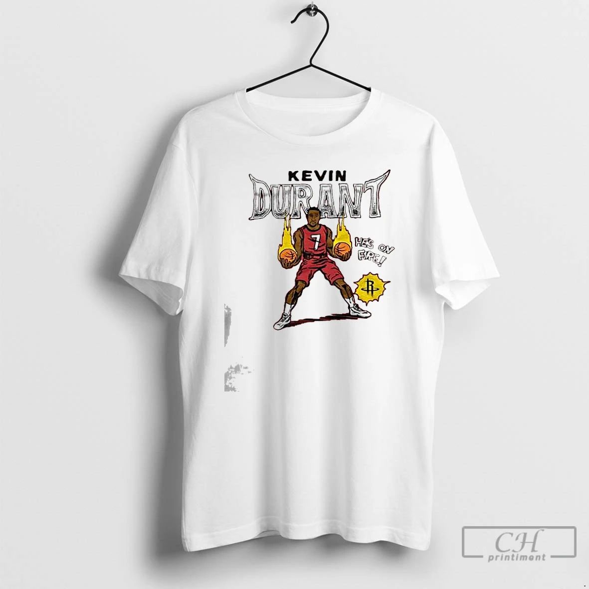 Classic Houston Rockets Comic Book Kevin Durant T Shirts