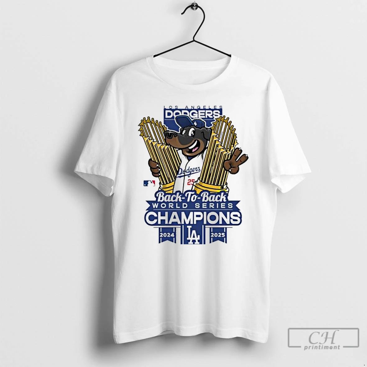 Classic Los Angeles Dodgers Back2back Champs 2024 2025 T Shirts