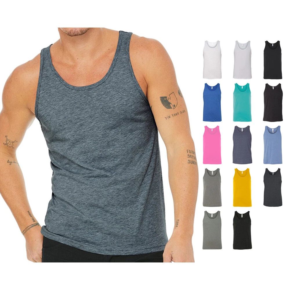 Bella + Canvas Unisex Jersey Tank Top Sleeveless Shirt  3480 3484 3480CVC