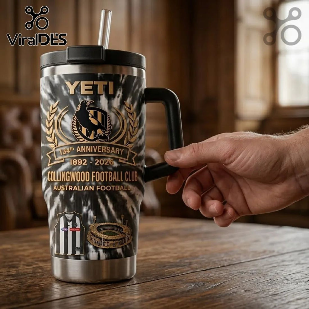 Collingwood Football Club 134th Anniversary YETI Tumbler