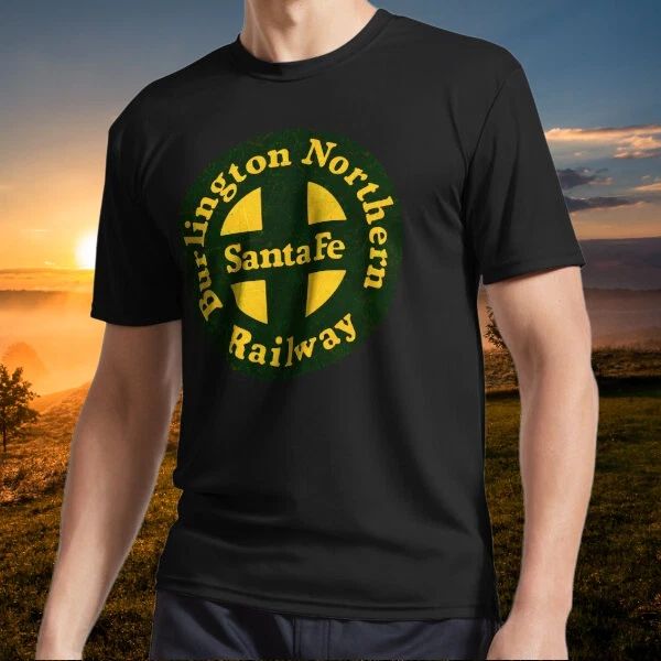 New item Railway Retro Santa Fe BNSF Vintage Logo T-Shirt Funny Size S to 5XL