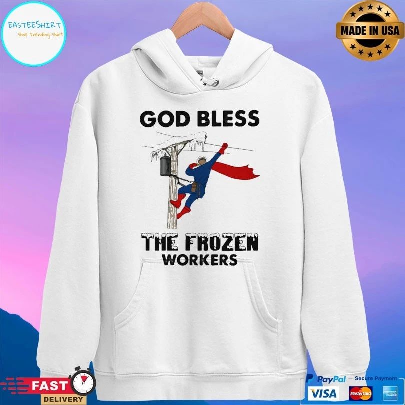 God Bless The Frozen Workers Lineman T-shirt