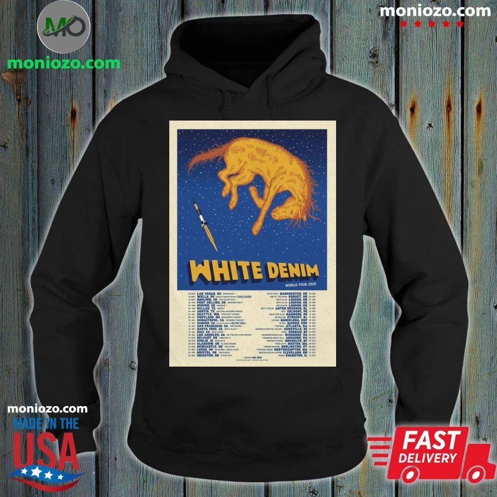Original 2026 White Denim World Tour Poster Shirt