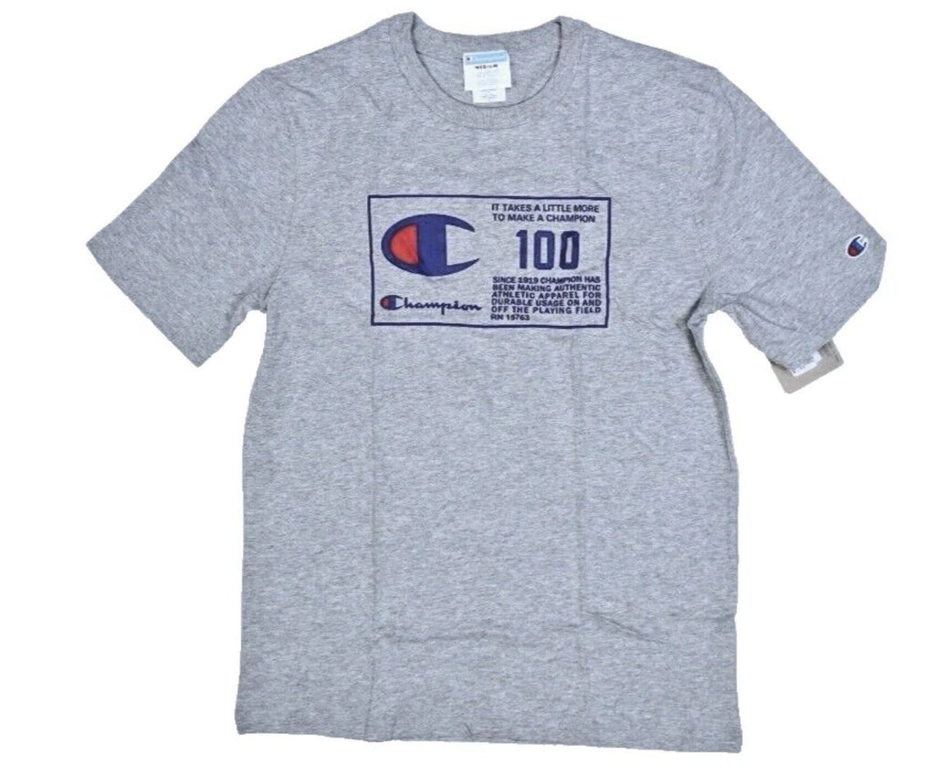 Champion Oxford Gray Life Behind the Label Heritage Tee Graphic T-Shirt Mens