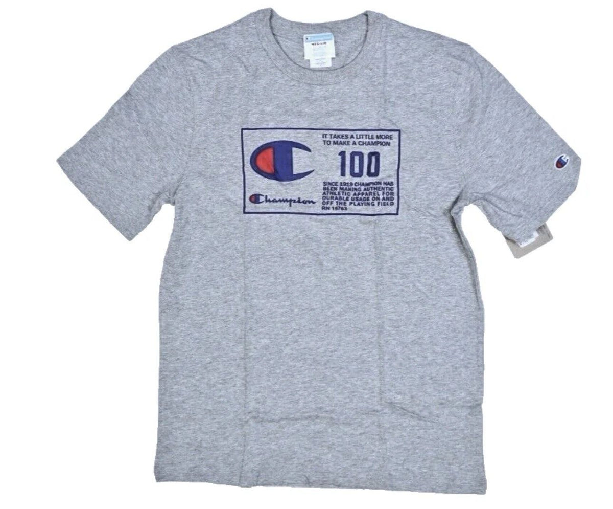 Champion Oxford Gray Life Behind the Label Heritage Tee Graphic T-Shirt Mens