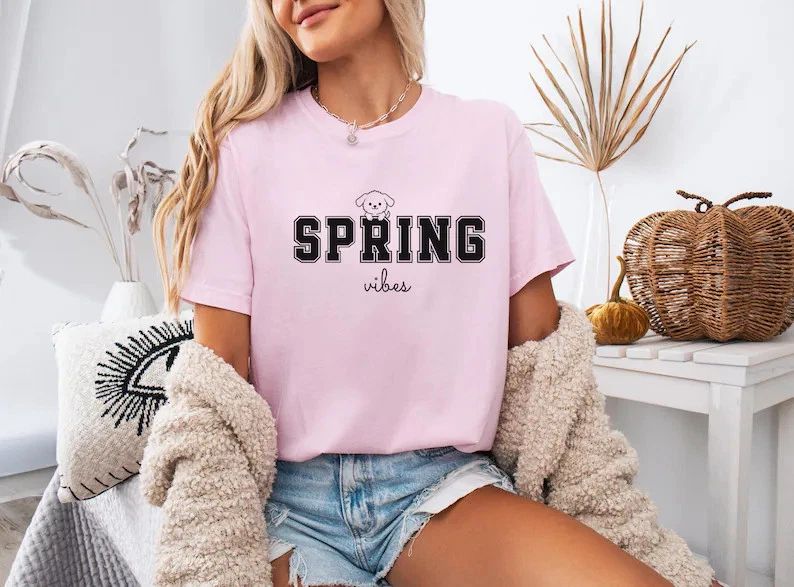 Dog Spring Vibes T-Shirt Cute Puppy Lover