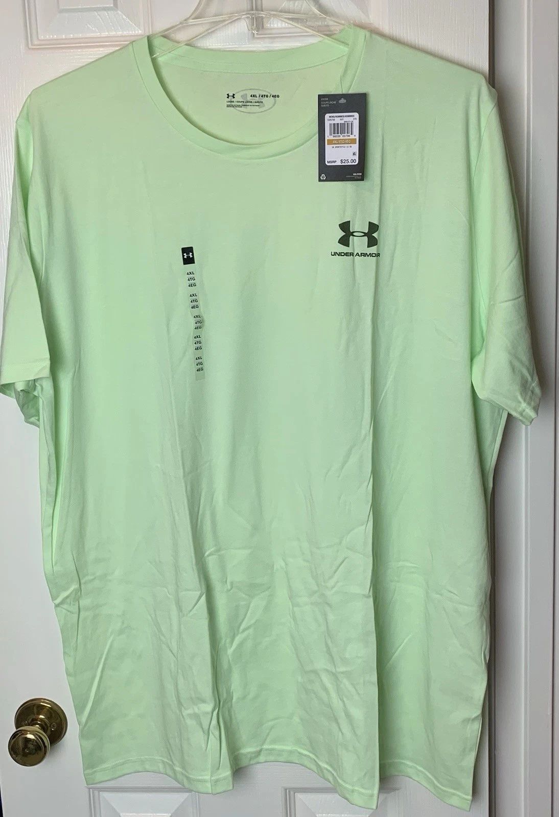 Under Armour Mens Phosphor Green Sport Style Shirt Big & Tall Size 4XL NWT New