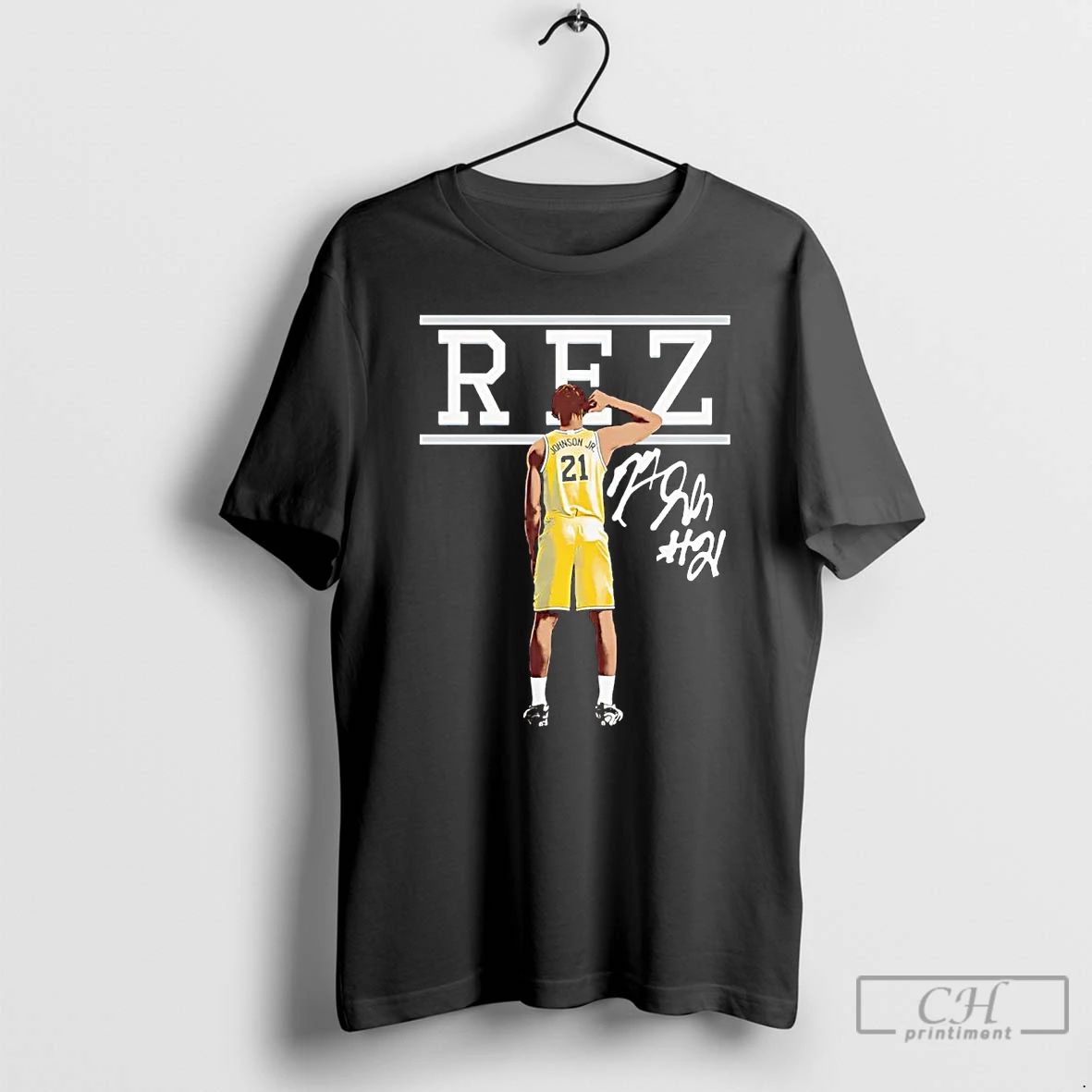 Classic Morez Johnson Jr Rez Signature Michigan Wolverines T Shirts