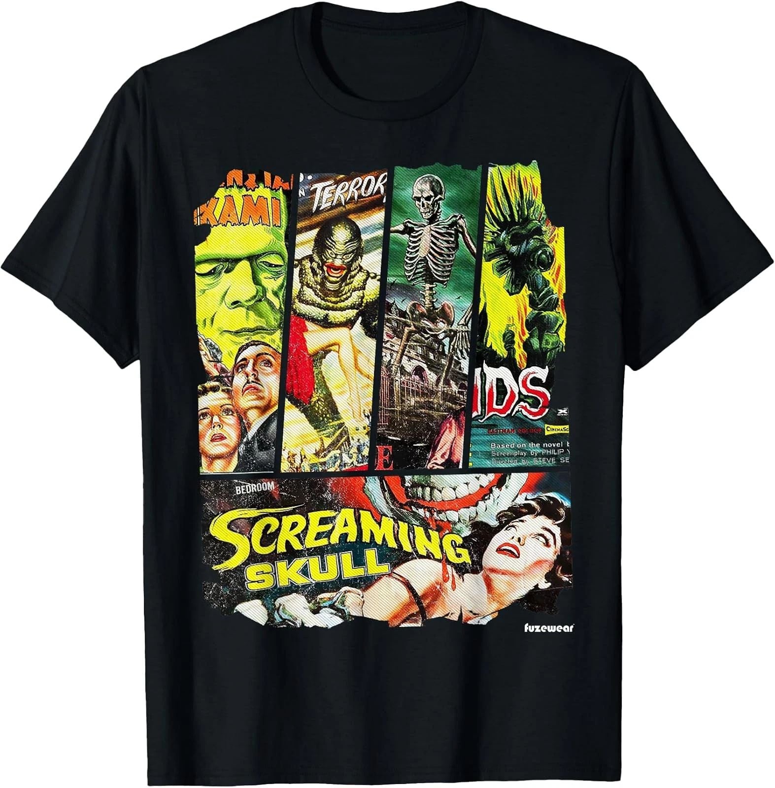 Vintage Style Sci Fi Horror Movie Poster Collage Apparel T-Shirt