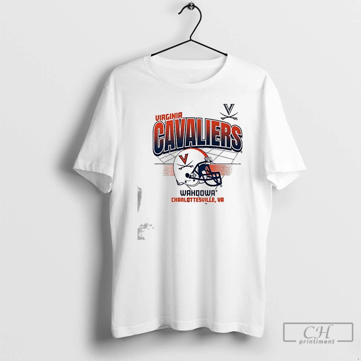 Classic Virginia Football Helmet Grid T Shirts