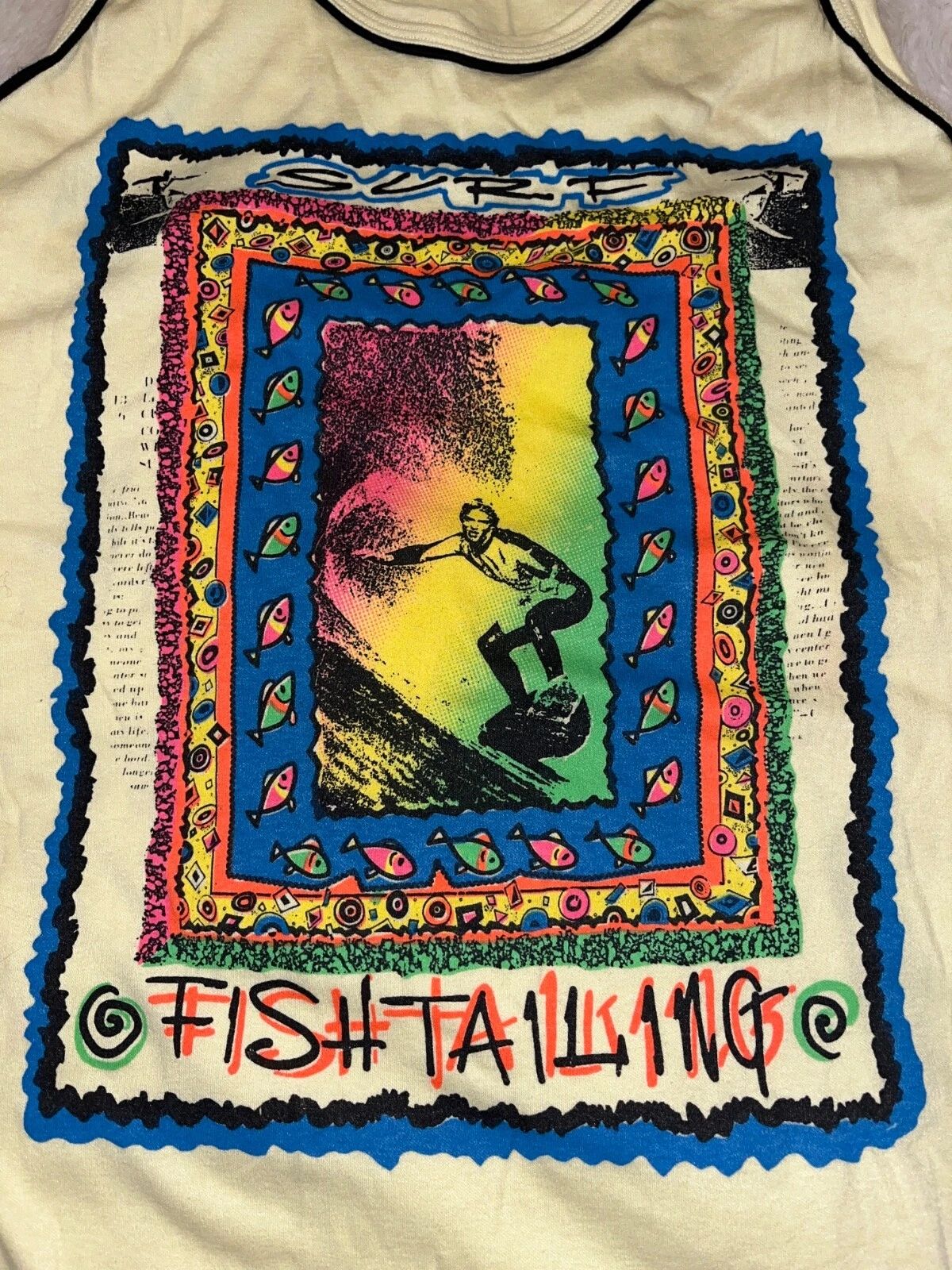 vintage kicks surf tank top fish tailing