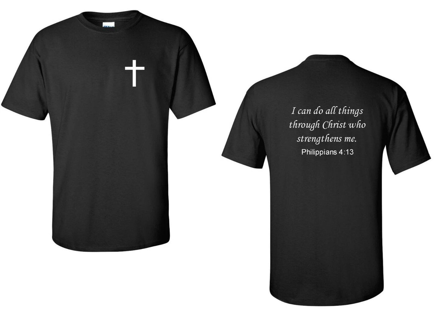 Philippians 4:13 T-Shirt Bible Verse God Jesus Christian Conservative New Shirt
